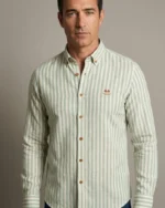 Camisa de rayas verde agua para hombre La Española