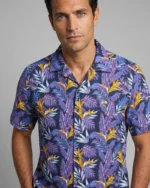 Camisa manga corta estampada La Vespita fabricada en España para hombre
