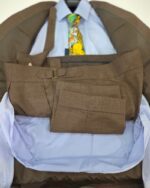 Traje marrón de verano para hombre Lino Clemente - Imagen 2
