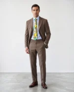 Traje marrón de verano para hombre Lino Clemente