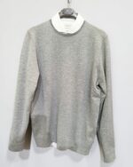 Detalle del jersey gris medio para hombre José Beltrán