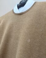 Jersey color albero de cuello redondo para hombre, vista frontal