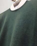 Jersey verde botella de cuello redondo para hombre, vista frontal