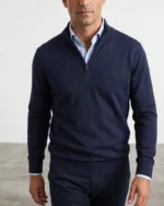 Jersey marino de media cremallera para hombre José Beltrán