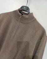 Jersey marrón de media cremallera para hombre José Beltrán - Imagen 2