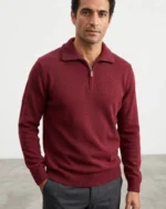 Jersey media cremallera granate Jose Beltran