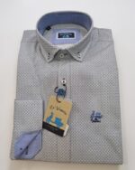 Camisa estampada azul La Vespita doblada