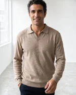 Polo moka de punto de manga larga para hombre José Beltrán