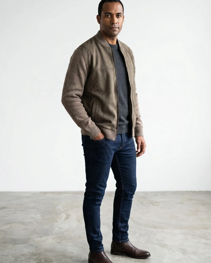 Chaqueta combinada marrón para hombre José Beltrán - Imagen 1