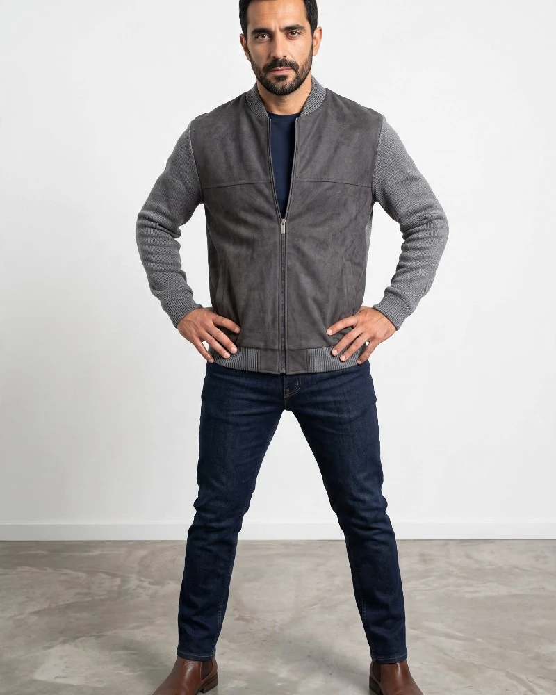 Chaqueta combinada gris para hombre José Beltrán - Imagen 1