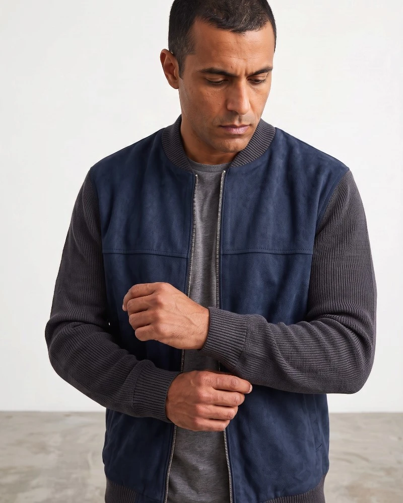 Chaqueta combinada azul marino para hombre José Beltrán - Imagen 1