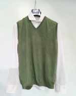 Jersey verde sin mangas con cuello de pico para hombre José Beltrán - Imagen 3