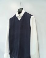 Chaleco de punto azul marino con cuello de pico José Beltrán - Imagen 2