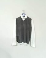 Chaleco de punto gris con cuello de pico José Beltrán - Imagen 3
