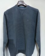 Jersey azul petróleo de canalé horizontal para hombre José Beltrán - Imagen 3