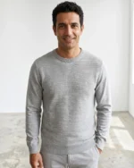 Jersey gris de canalé horizontal para hombre José Beltrán