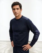 Jersey azul marino con parches para hombre José Beltrán