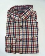 Camisa de cuadros granate y azul con bolsillo José Beltrán - Imagen 3