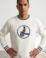 Sudadera cruda con logo para hombre La Vespita