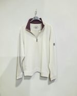 Sudadera beige con media cremallera para hombre La Española - Imagen 2