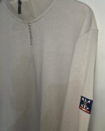 Sudadera beige con media cremallera para hombre La Española - Imagen 1