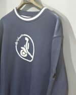 Sudadera azul marino de cuello redondo para hombre La Vespita - Imagen 2