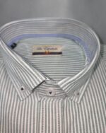 Camisa de rayas marrones y patrón ancho para hombre La Española - Imagen 2