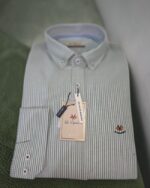 Camisa de rayas marrones y patrón ancho para hombre La Española - Imagen 4