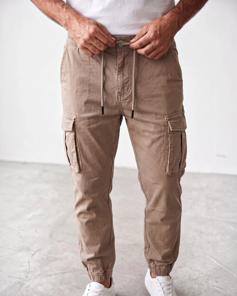 Pantalón cargo marrón tipo jogger para hombre José Beltrán