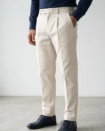 Pantalón chino crudo con pinzas para hombre Boston