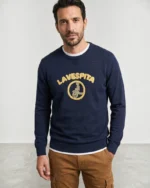 Jersey azul marino de cuello redondo para hombre La Vespita