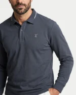 Polo técnico azul marino de manga larga para hombre La Española