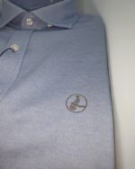 Camisa celeste elástica para hombre La Vespita - Imagen 2