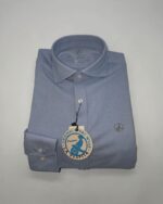Camisa celeste elástica para hombre La Vespita - Imagen 3