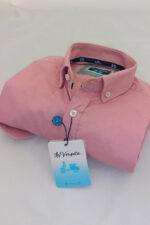 Camisa lisa cuello abotonado hombre La Vespita - Imagen 4