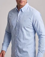Camisa Oxford celeste Centauro para hombre, vista frontal