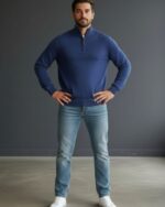 Jersey media cremallera de algodón José Beltrán para hombre