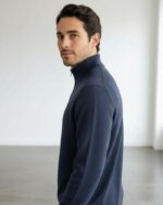 Jersey de algodón con media cremallera José Beltrán para hombre - Imagen 4