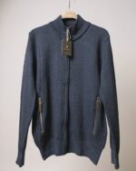 Chaqueta de punto de algodón con cremallera para hombre - Imagen 11