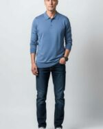 Polo de punto manga larga para hombre