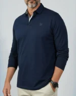 Polo hombre manga larga liso La Vespita - Imagen 5