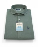 CAMISA LINO VERDE OSCURO LA VESPITA - Imagen 3