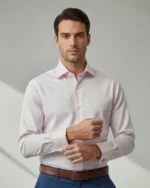 Camisa de vestir semientallada para hombre