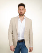 Americana hombre casual kaki o marfil - Imagen 2