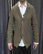 Cárdigan de algodón con cuello chal para hombre - Imagen 4
