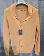 Cárdigan de algodón con cuello chal para hombre - Imagen 2