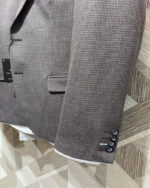 Americana gris de microcuadros para hombre - Imagen 3