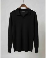 Polo de punto de manga larga para hombre - Imagen 4
