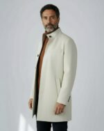 Abrigo de cuello mao abotonado para hombre - Imagen 3