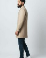 Abrigo de cuello mao abotonado para hombre - Imagen 2